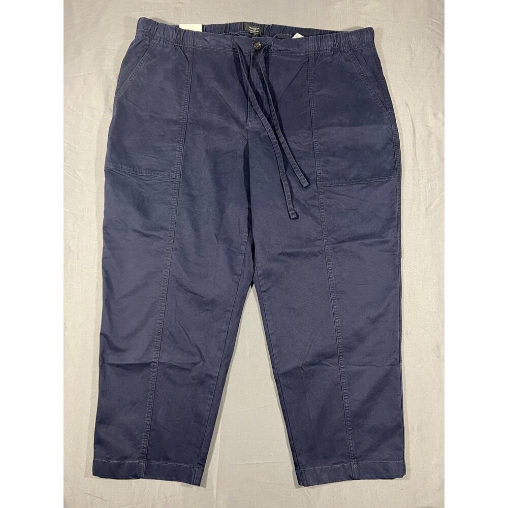 Banana Republic Pants Mens XXL Tapered Mid Rise Drawstring Navy Chinos NWT